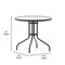 Flash Furniture Lila 31.5in Round Glass Top Metal Table with 4 Bronze Aluminum Slat Stack Chairs TLH-072RD-017CBZ4-GG - alternate 3